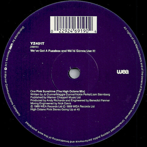 We've Got A Fuzzbox And We're Gonna Use It - Pink Sunshine (Vinyl, 12", Single) Very Good Plus (VG+) / Very Good Plus (VG+)