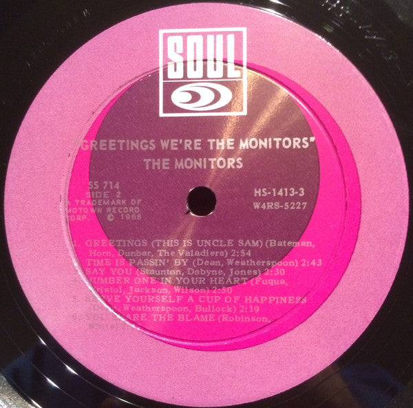 The Monitors - Greetings!... We're The Monitors (Vinyl, LP, Album) Very Good (VG) / Fair (F)