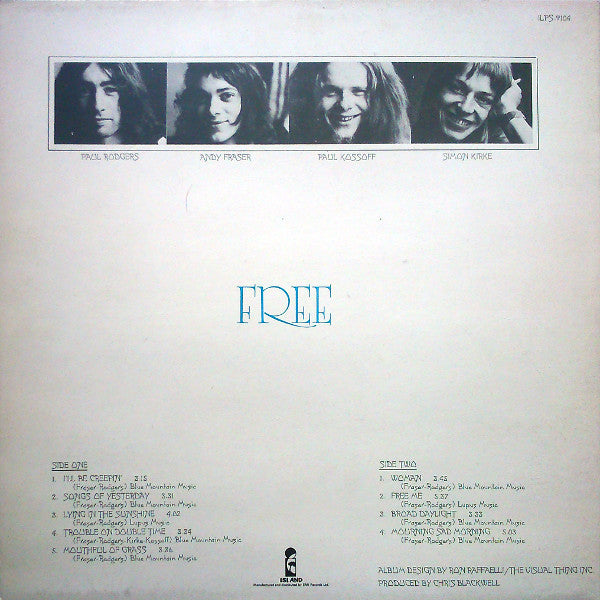 Free - Free (Vinyl, LP, Album, Reissue) Very Good (VG) / Good (G)