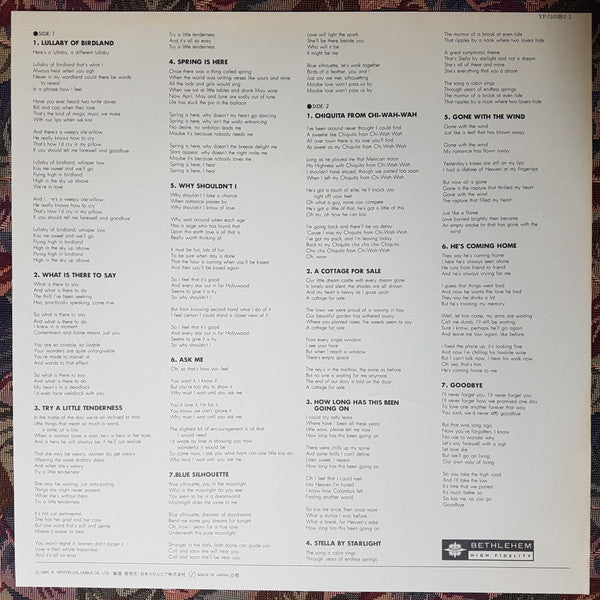 Chris Connor - Sings Lullabys Of Birdland (Vinyl, LP, Album, Mono) Near Mint (NM or M-) / Very Good Plus (VG+)