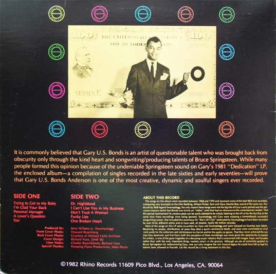 Gary U.S. Bonds - Certified Soul (Vinyl, LP, Compilation) Very Good Plus (VG+) / Very Good (VG)