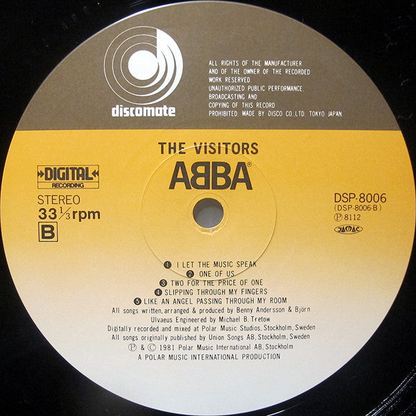 ABBA - The Visitors = ザ・ビジターズ (Vinyl, LP, Album, Stereo)