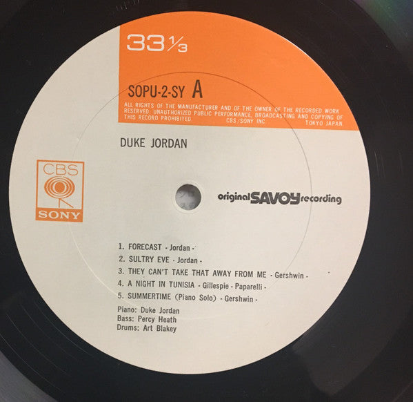 Duke Jordan - Duke Jordan (Vinyl, LP, Album, Reissue, Mono)