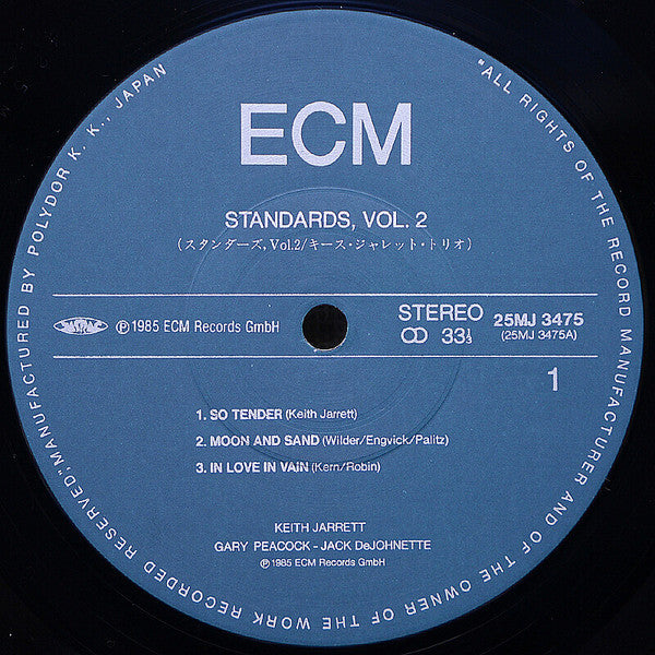 Keith Jarrett - Standards, Vol. 2 (Vinyl, LP, Album, Stereo)