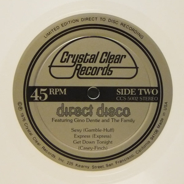 Gino Dentie And The Family - Direct Disco (Vinyl, 12", 45 RPM, Limited Edition) Near Mint (NM or M-) / Very Good (VG)