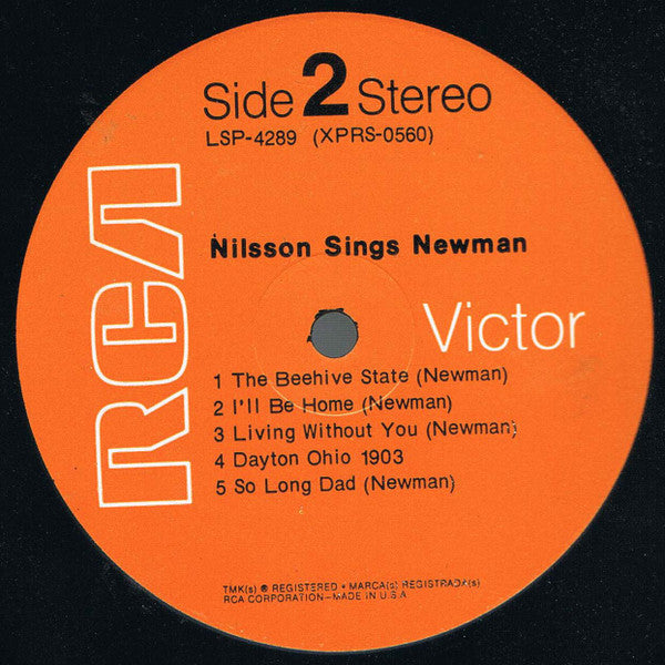 Harry Nilsson - Nilsson Sings Newman (Vinyl, LP, Album, Stereo) Very Good Plus (VG+) / Fair (F)