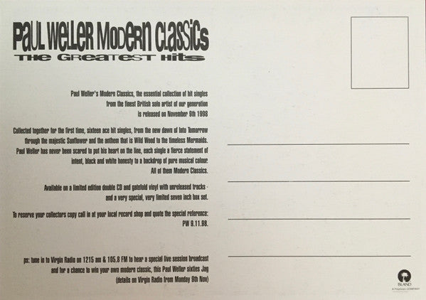 Paul Weller - Modern Classics - The Greatest Hits (2xVinyl, LP, Compilation) Very Good Plus (VG+) / Very Good Plus (VG+)
