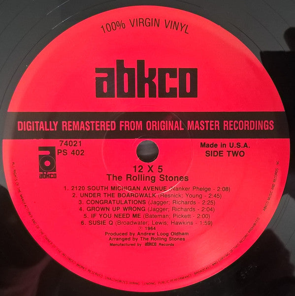The Rolling Stones - 12 X 5 (Vinyl, LP, Album, Reissue, Remastered) Very Good (VG) / Very Good (VG)
