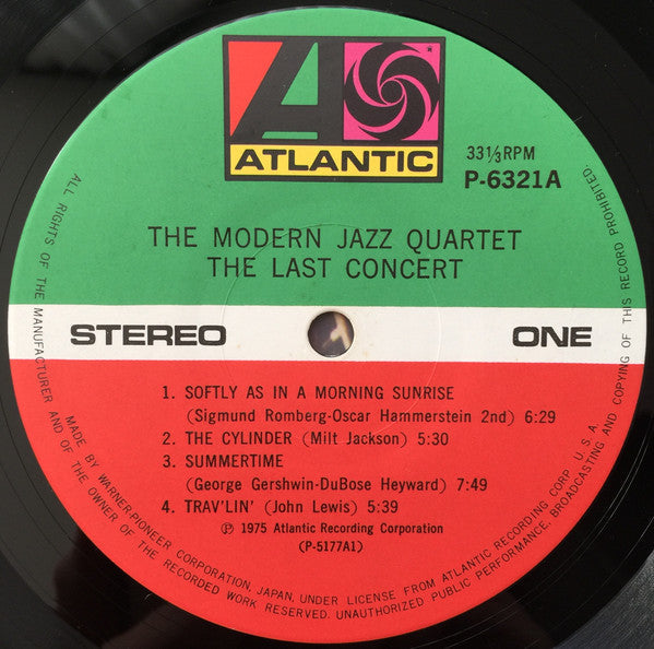The Modern Jazz Quartet - The Last Concert (Vinyl, LP, Album, Reissue)