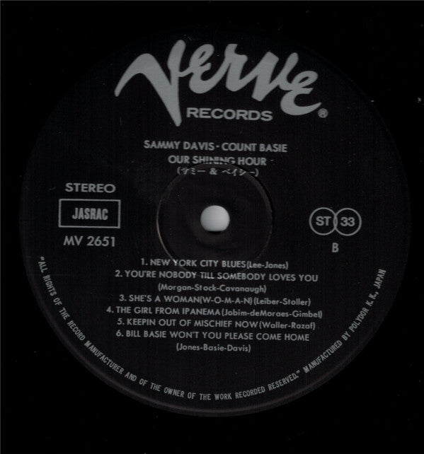 Sammy Davis Jr. - Our Shining Hour (Vinyl, LP, Album, Reissue, Stereo)
