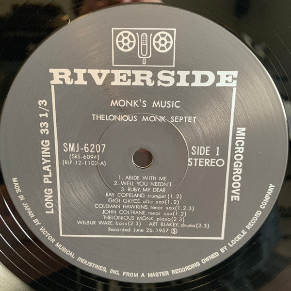 Thelonious Monk Septet - Monk's Music (Vinyl, LP, Album, Reissue, Stereo) Very Good Plus (VG+) / Good Plus (G+)