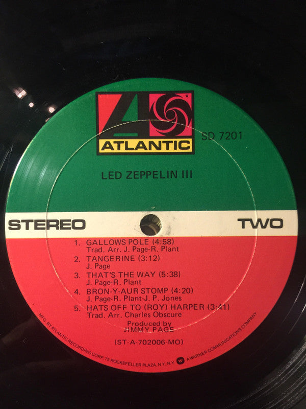 Led Zeppelin - Led Zeppelin III (Vinyl, LP, Album, Reissue, Stereo) Very Good Plus (VG+) / Very Good (VG)