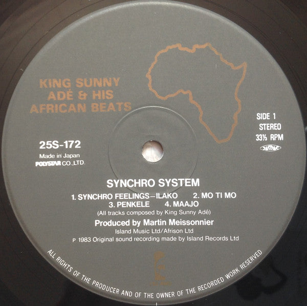 King Sunny Ade & His African Beats - Synchro System (Vinyl, LP, Album, Stereo) Very Good Plus (VG+) / Very Good Plus (VG+)