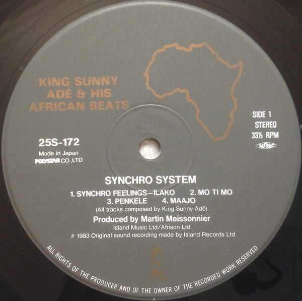King Sunny Ade & His African Beats - Synchro System = シンクロ・システム (Vinyl, LP, Album, Stereo) Very Good Plus (VG+) / Very Good (VG)