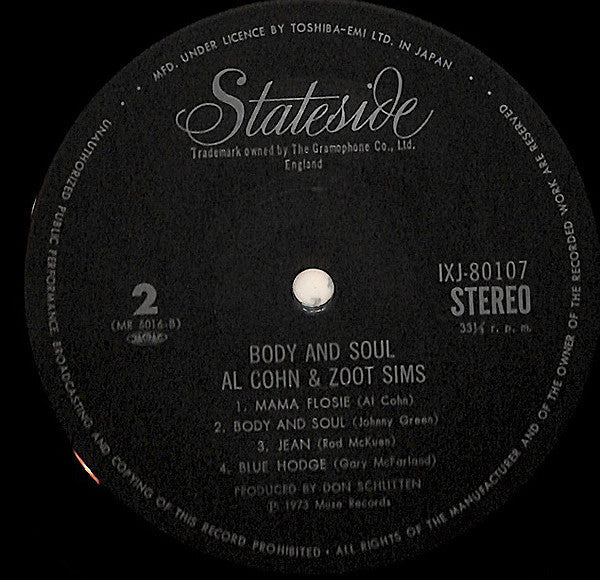 Al Cohn - Body And Soul (Vinyl, LP, Album)