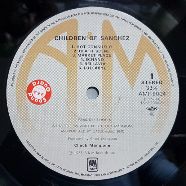 Chuck Mangione - Children Of Sanchez (2xVinyl, LP, Album, Reissue) Very Good Plus (VG+) / Very Good (VG)