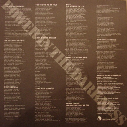 Tom Robinson Band - Power In The Darkness (Vinyl, LP, Album)