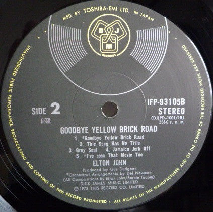 Elton John - Goodbye Yellow Brick Road (2xVinyl, LP, Album, Reissue) Very Good Plus (VG+) / Very Good Plus (VG+)