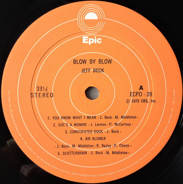 Jeff Beck - Blow By Blow (Vinyl, LP, Album)