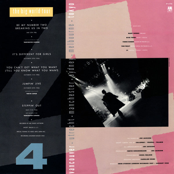 Joe Jackson - Live 1980 / 86 (2xVinyl, LP, Album) Very Good Plus (VG+) / Very Good (VG)