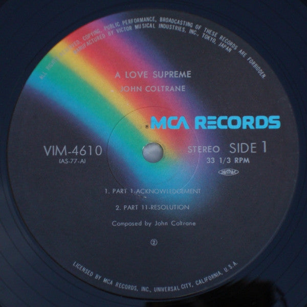 John Coltrane - A Love Supreme (Vinyl, LP, Album, Reissue, Stereo)