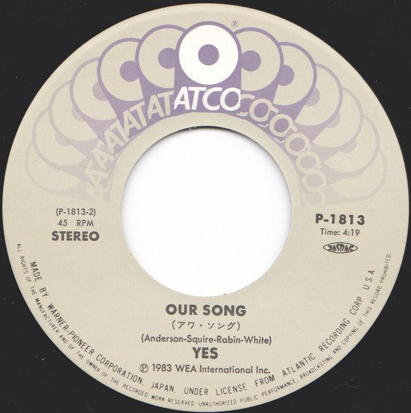 Yes - Owner Of A Lonely Heart = ロンリー・ハート (Vinyl, 7", 45 RPM, Single, Stereo) Very Good Plus (VG+) / Very Good Plus (VG+)