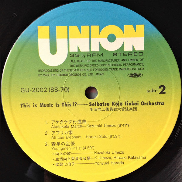 Seikatsu Kōjyō Iinkai - This Is Music Is This!? (Vinyl, LP, Album, ...