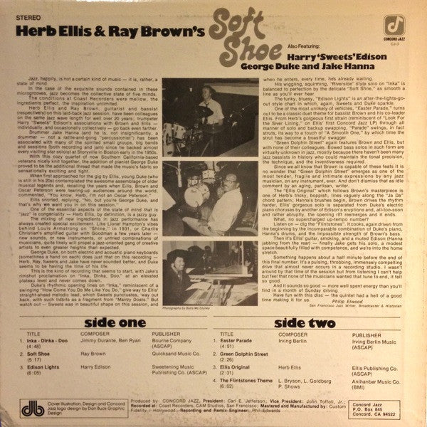 Herb Ellis - Herb Ellis & Ray Brown's Soft Shoe (Vinyl, LP) Very Good Plus (VG+) / Very Good (VG)