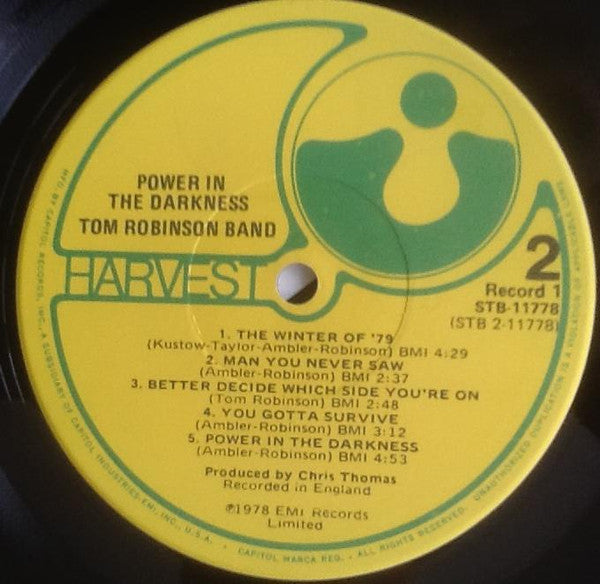 Tom Robinson Band - Power In The Darkness (2xVinyl, LP, Album) Good Plus (G+) / Very Good (VG)