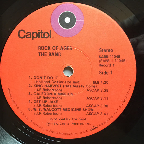 The Band - Rock Of Ages (The Band In Concert) (2xVinyl, LP, Album, Stereo) Good Plus (G+) / Good Plus (G+)