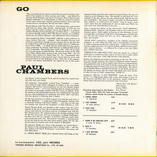 Paul Chambers (3) - Go... (Vinyl, LP, Album, Reissue, Stereo)