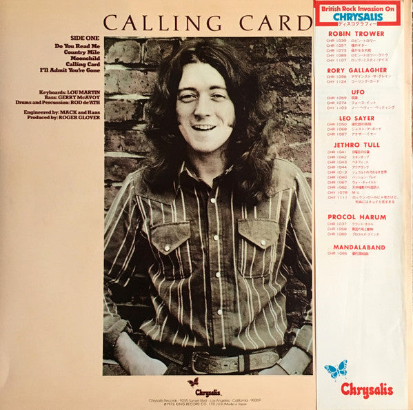 Rory Gallagher - Calling Card (Vinyl, LP, Album)
