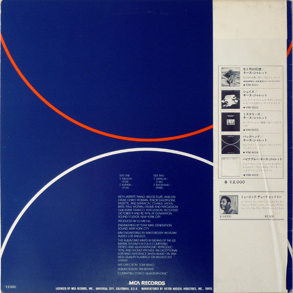 Keith Jarrett - Backhand (Vinyl, LP, Album, Reissue, Stereo) Very Good Plus (VG+) / Very Good Plus (VG+)