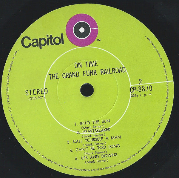 Grand Funk Railroad - On Time (Vinyl, LP, Album, Stereo)