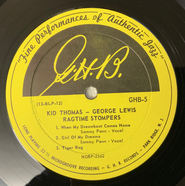 Kid Thomas - George Lewis Ragtime Stompers - Kid Thomas - George Lewis Ragtime Stompers (Vinyl, LP) Very Good (VG) / Very Good (VG)