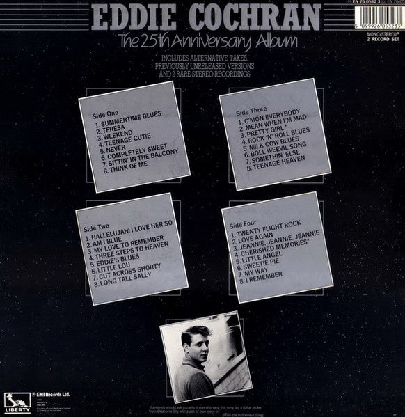 Eddie Cochran - The 25th Anniversary Album (2xVinyl, LP, Compilation) Good Plus (G+) / Very Good Plus (VG+)