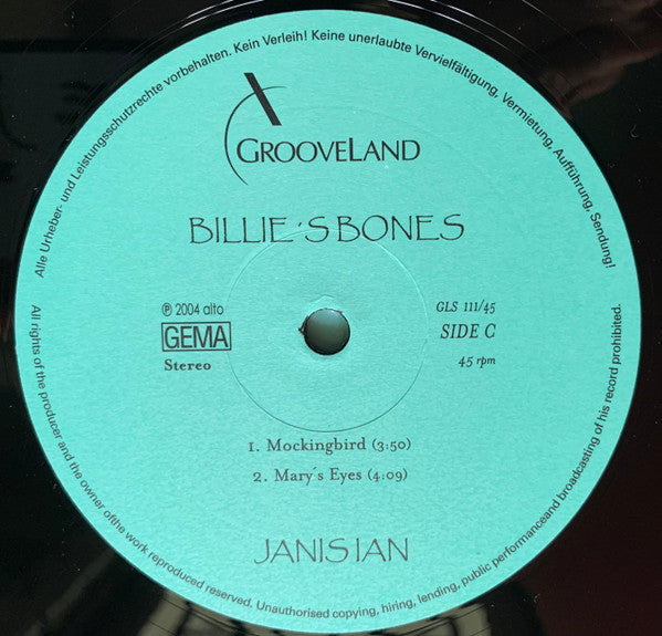 Janis Ian - Billie's Bones (Vinyl, Vinyl, LP, Album, 12", 45 RPM, Stereo) Very Good Plus (VG+) / Near Mint (NM or M-)
