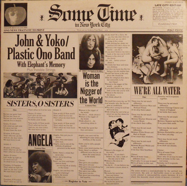 John Lennon & Yoko Ono - Some Time In New York City (2xVinyl, LP, Album) Very Good Plus (VG+) / Very Good (VG)