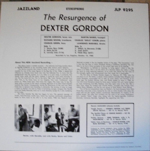 Dexter Gordon - The Resurgence Of Dexter Gordon (Vinyl, LP, Album, ...