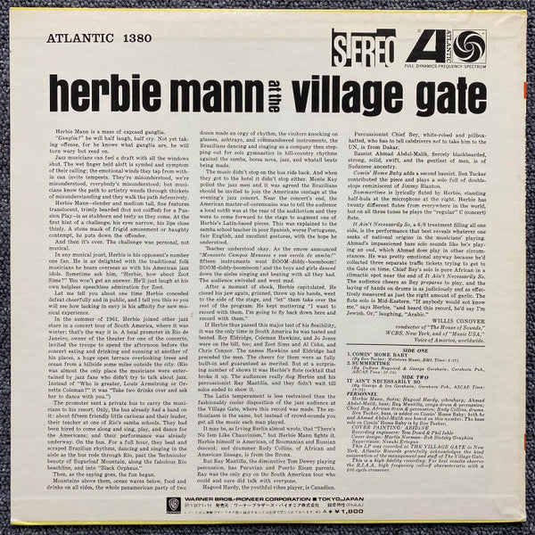 Herbie Mann - Herbie Mann At The Village Gate (Vinyl, LP, Album, Re...
