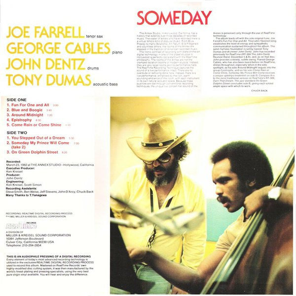 Joe Farrell - Someday (Vinyl, LP, Album) Very Good Plus (VG+) / Very Good (VG)
