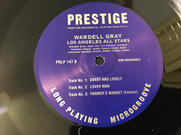 Wardell Gray - Los Angeles All Stars (Vinyl, LP, 10", Album, Reissue) Very Good Plus (VG+) / Very Good Plus (VG+)