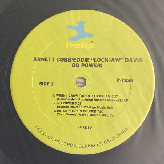 Arnett Cobb - Go Power! (Vinyl, LP, Album, Reissue, Stereo) Very Good Plus (VG+) / Very Good (VG)