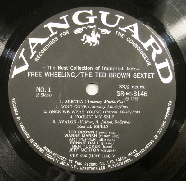 The Ted Brown Sextet - Free Wheeling (Vinyl, LP, Album, Reissue, Mono)