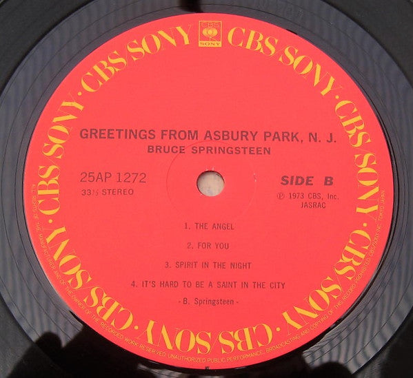 Bruce Springsteen - Greetings From Asbury Park NJ (Vinyl, LP, Album, Reissue, Stereo) Near Mint (NM or M-) / Very Good Plus (VG+)