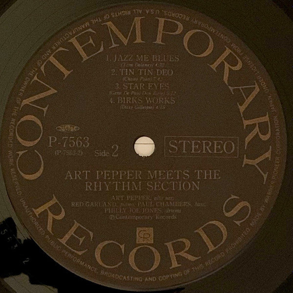 Art Pepper - Art Pepper Meets The Rhythm Section (Vinyl, LP, Album, Reissue, Stereo) Very Good Plus (VG+) / Very Good Plus (VG+)
