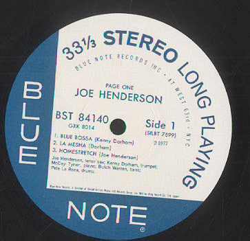 Joe Henderson - Page One (Vinyl, LP, Album, Reissue, Stereo) Very Good (VG) / Very Good (VG)