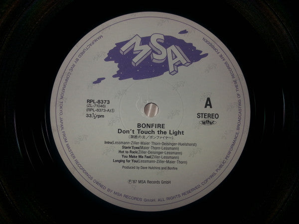 Bonfire - Don't Touch The Light (Vinyl, LP, Album) Very Good Plus (VG+) / Very Good (VG)