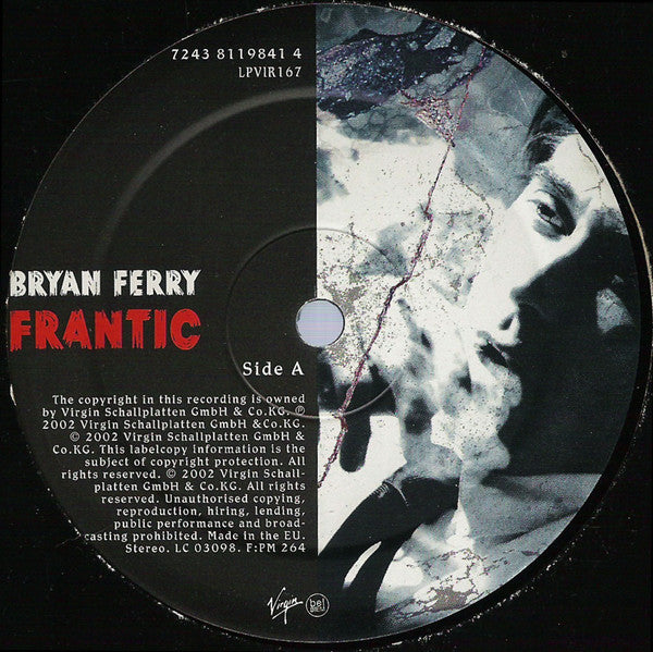 Bryan Ferry - Frantic (Vinyl, LP, Album) Very Good Plus (VG+) / Very Good Plus (VG+)