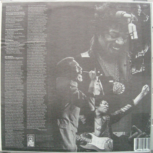 Otis Redding - Historic Performances Recorded At The Monterey International Pop Festival (Vinyl, LP, Album, Reissue) Very Good (VG) / Good Plus (G+)
